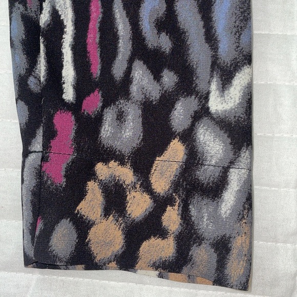 Escada silk animal print long sleeve blouse size 34/small - Picture 7 of 10